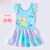 Nuevo Traje de Baño Coreano para Niñas, Adecuado para Niños Mayores y Menores, Traje de Baño de una Pieza de Verano para Niñas, Traje de Baño para Aguas Termales al por Mayor