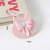 Espejo de Maquillaje con Lazo Estilo Ins Color Caramelo de Alto Valor Portátil de Mano Forma de Conejo Espejo para Niñas