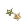 Colgante de Acero Inoxidable Dorado de Estrella de Cinco Puntas Transfronterizo, Colgante de Pedrería DIY Versátil para Collar, Pulsera, Pendientes, Accesorios de Joyería