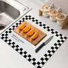 Tapete Drenante para Fregadero de Cocina Tapete Aislante de Calor para Vajilla Absorbente y de Secado Rápido Posavasos Doméstico Resistente al Frote Prueba de Aceite Secado sin Lavado Manteles Individuales para Encimera