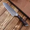 Faca de Chef de Aço Inoxidável Transfronteiriça com Cabo de Madeira Colorido 7 polegadas Faca de Cozinha Doméstica Faca para Frutas e Vegetais Faca de Cozinha para Chef