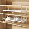 Sapateira Retrátil, Armário de Sapatos Doméstico, Divisória em Camadas, Suporte de Sapatos, Cesta Suspensa, Rack de Armazenamento Fácil de Instalar, Organizador de Sapatos