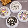 Pedras Strass Brilhantes em Formato de Gota com Base Plana Tendência para Nail Art, Conjunto Misto de Pedras de Vidro Strass Retangulares de Cristal Irregulares Grandes de Luxo Caixa