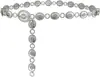 Cadena de flores huecas de metal vintage transfronteriza europea y americana estilo étnico cadena corporal cadena de cintura decorativa casual empalmada para mujer
