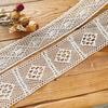 Venta al por mayor de fábrica encaje fijo para sentarse encaje de algodón accesorios decorativos ganchillo hueco diy mantel cortina funda de sofá toalla