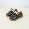 Zapatos de Princesa 2026 Primavera y Otoño Antideslizantes Moño Suela Suave Zapatos de Cuero Elegantes Versátiles Lolita Planos con Moño