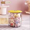 Banqueta de Armazenamento Sentada Transparente A6L Boneca de Pelúcia Infantil Barril de Armazenamento Brinquedo Conveniente para Guardar Diversos Armazenamento de Grande Capacidade