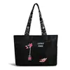 Bolso de mano de moda bordado de gran capacidad transfronterizo, bolso de hombro para el trabajo, bolso de tela casual, bolso lindo para madres