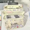 Bolsa de Lápis Estilo Japonês Ika Wa Pain Bolsa de Pão Coração de Menina Fofo de Alto Valor Grande Capacidade Impressa Bolsa de Armazenamento Multifuncional
