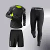 Ropa Deportiva Transfronteriza para Hombre Traje Deportivo Mallas de Secado Rápido Alta Elasticidad Entrenamiento de Carrera Ropa para Baloncesto Carrera Matutina Primavera y Otoño