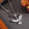 Joyería con Colgantes de Animales, Varios Estilos de Gatos, Libélulas, Abejas, Cisnes, Cadenas de Acero Inoxidable, Colgantes con Incrustaciones de Diamantes Micro, Collares para Mujer