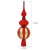 Adereços de decoração de topo de árvore de cabaça galvanizada de plástico fornecimento transfronteiriço atacado adereços de decoração de Natal estrela de topo de árvore de Natal