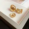 Anillo Abierto Ovalado Exagerado de Tres Piezas Europeo y Americano Lujo Alto Gama Anillo para Dedo Índice Moda Simple Joyería para Mano Venta al por Mayor
