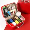 Kit de Costura Portátil Simples Conjunto Doméstico Dote de Casamento Kit de Costura Portátil Costura à Mão Ferramentas para Conserto Armazenamento
