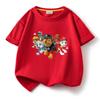 Ropa para niños Wang Wang, camiseta de algodón con cuello redondo y manga corta, nueva camiseta de verano, camiseta de media manga, una generación de cabello