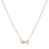 Colar Duplo Coração em Prata de Lei 925 para Mulheres, Estilo Ins, Versátil, Simples, Corrente de Pescoço Cravejada com Diamantes, Design de Nicho, Corrente de Clavícula de Alta Qualidade