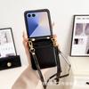 Adecuado para Samsung Z Flip 20% de descuento Funda para Teléfono con Pantalla Plegable, Funda tipo Cartera con Tarjetero de Bloqueo de Color para Llevar Cruzado 3/4/5/6/7 Cubierta Protectora
