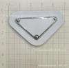 Logotipo de cuero triangular con pegamento de color, verificación de logotipo de cuero de metal PU, logotipo de ropa, zapatos, equipaje, logotipo de cuero de metal decorativo, diseño gratuito