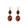 Comércio exterior transfronteiriço amor raro Lolita vermelho strass gotas de lágrima candelabro pingente brincos vendas diretas de fábrica
