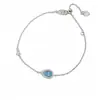 Collar Colgante de Zirconia Azul Forma de Gota de Agua para Verano Fresco, Cadena de Clavícula de Lujo Ligero Estilo Nicho, Estilo Minimalista con un Toque de Sofisticación
