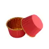 50 Charolas de Papel Grueso Desechables para Pasteles, Vasos Grandes Resistentes a Altas Temperaturas para Muffins y Roles, Vasos con Borde Enrollado Dorado y Plateado por Ambos Lados