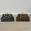 Bolsa Carteira Estampa de Leopardo Tendência 2026 Inverno Novo Estilo Corrente Moda Versátil Simples Casual Ombro Transversal Bolsa de Mão