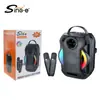 Máquina de Karaoke Bluetooth Todo en Uno Zqs-W4108 con Doble Micrófono Inalámbrico Ajuste de Reverberación Soporte para Reproducción de Tarjeta Tf