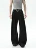 Calça plissada de corte faca, silhueta em A tridimensional, camada dupla, caimento solto para o trabalho, caimento clean, calça comprida casual para primavera e outono, atacado