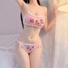 1200 lencería sexy para mujer uniforme lindo sucio pasión de tres puntos chica rosa japonesa traje divertido libre