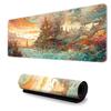 Mouse Pad Estilo Japonês Onda, Pad Espesso Extra Grande para Teclado de Mesa de Escritório, Tapete de Mesa Criativo de Tinta Manga para Meninos