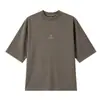 Ropa para Hombre APO Camiseta de manga corta transfronteriza para hombre, marca de tendencia de verano, color liso, alta gama, corte holgado, cuello redondo, bordada, top versátil