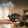 Taza de té de cerámica pintada a mano con conejo y osmanthus a la luz de la luna, hoja de otoño, accesorio para juego de té chino, mar de té, taza para servir y mezclar té, regalo para el Festival de Medio Otoño
