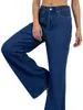 Ropa de Mujer para Comercio Exterior Europeo y Americano Otoño Nuevo Retro Lavado Holgado Casual Recto de Cintura Alta Jeans para Mujer