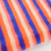 Suministro Directo de Fábrica de Piel de Conejo Rayada de Colores Tela de Terciopelo Estampada de Colores Rayas Piel de Conejo Mediana Material para Zapatos Juguete Tela para el Hogar