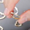 Aretes de Zirconia de Amor Transfronterizo Europeo y Americano para el Día de San Valentín para Mujer Aretes Personalizados Simples Aretes Tamaño Pequeño Mediano Grande Joyería de Moda