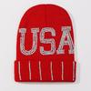 Gorro cálido de gran cabeza con diamantes para comercio exterior transfronterizo exclusivo para hombres y mujeres gorro de punto de otoño e invierno gorro de lana cálido