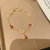 Libro Rojo Explosivo Moda Retro Exquisito Lujo Ligero Hueco Collar de Calabaza Roja Elegante Cadena para Clavícula con Borla Versátil