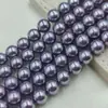 Perlas de Concha de Colores de Alto Brillo con Recubrimiento, Perlas de Imitación Swarovski de Alto Brillo, Perlas Edison, Cuentas Redondas para Manualidades de Bisutería