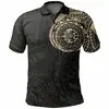 Transfronteiriço Novo Mais Vendido da Amazon Camisa Polo Masculina Estampa Digital 3D Camisa Masculina de Manga Curta Business de Alto Padrão