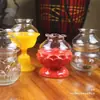 Pantalla de Lámpara de Vidrio Pequeña con Encaje Accesorios para Buda Resistente al Calor Transparente Nostálgico Retro Cubierta a Prueba de Viento para Lámpara de Aceite Portavelas