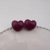 Pendientes de resina con forma de corazón de color caramelo, con dopamina fresca de principios de otoño, sencillos y combinables.