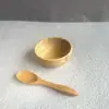 Amazon Temu Venda Quente Tigela de Bambu para Máscara Colher Raspador Conjunto de Três Peças Espátula para Máscara Ferramentas Caseiras DIY LOGO