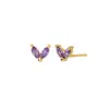 Amazon Más Vendidos Moda Simple Estilo Ins Pendientes de Ojo de Caballo Incrustados de Diamantes Zirconia Forma de Hoja Accesorios de Oreja Mini Coloridos para Mujer