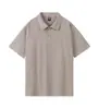 Ropa de trabajo de manga corta con cuello polo de algodón puro de doble hilo 32s para hombre, color sólido, versátil para actividades, uniforme de grupo