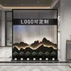 Painel Divisório de Escritório Moderno Simples, Tela de Ferro Forjado, Fundo de Entrada de Sala de Estar da Empresa, Parede de Imagem Móvel
