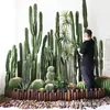 Cacto Artificial em Vaso Grande Planta Falsa Planta Verde Falsa Nórdica Pilar de Fada Cena Interna Decoração de Janela Enfeites