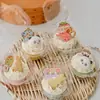 Caja de Empaque para Cupcakes, Portavasos de Papel Transparente para Muffins, Caja de Ampolla para Postres Mousse, Empaque Individual para 1/2 Taza