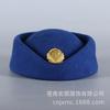 Sombrero azul de lana para azafata nuevo 2020, versión coreana de sombrero versátil para actuación en escenario, sombrero de etiqueta al por mayor
