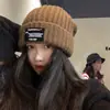 Gorro Unisex Quente Confortável Versátil Amigo da Pele Chapéu de Tricô Grande e Solto para Circunferência da Cabeça Chapéu de Lã Novo Outono Inverno