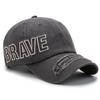 Gorra de béisbol de tela lavada para mujer, estilo coreano, con letras bordadas, para viajes al aire libre y otoño